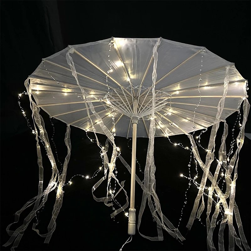 Costume Cosplay accessoire accessoires parapluie lumineux Performance scène main tenant parapluie brillant pour la nuit