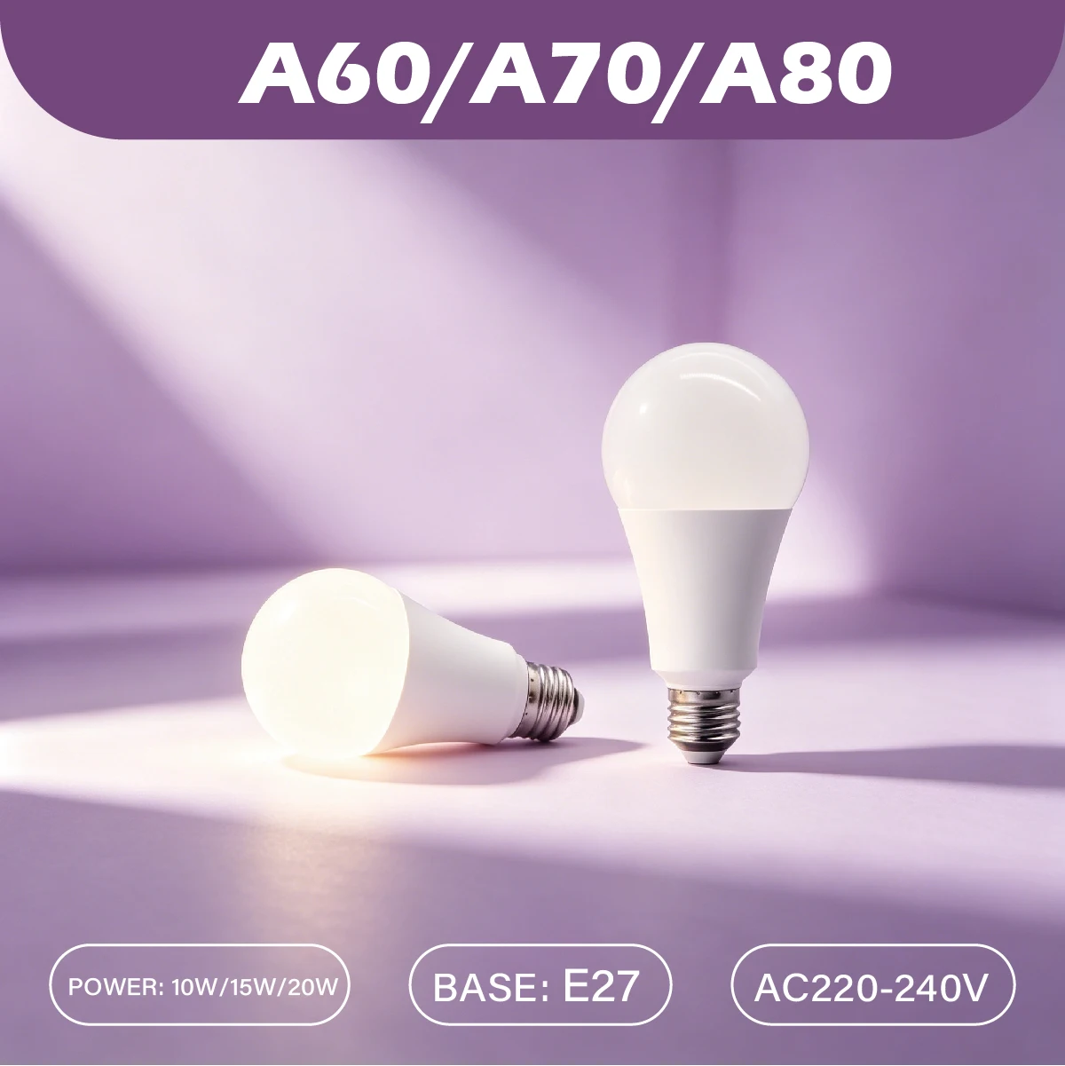 6 Pack Dimmable E27 LED Lamps AC220-240V 10W-20W Low Power Energy Saving Bulbs Cool Natural Light for Foyer Entry Decoration