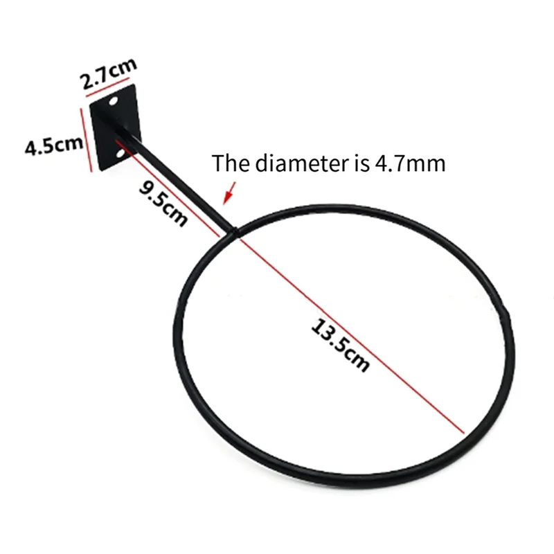 AEF6-10PCS Metal Basketball Wall Mount Rack, Sports Ball Storage Holder For Basketball, Football, Soccer, Rugby, Etc.