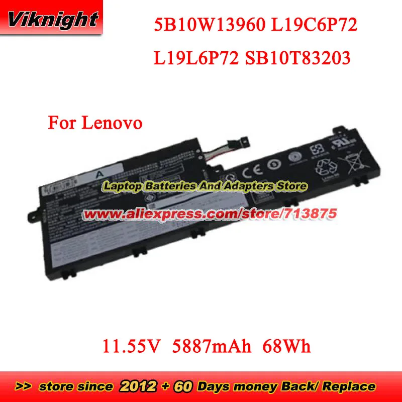 

68Wh L19C6P72 Battery 5B10W13960 L19L6P72 SB10T83203 For Lenovo ThinkPad T15p 1st Gen ThinkPad P15v 1st Gen 20TN 20TM 20TQ 20TR