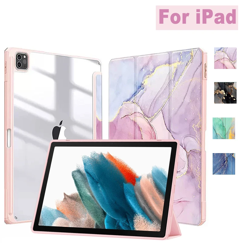 

Чехол для iPad Air 11 13 M3 M2 A16 2025 iPad Pro 11 13 12,9 7/8/9th Air 4/5/6th 10,9 10-го поколения Прозрачный мини 6 7 Cover