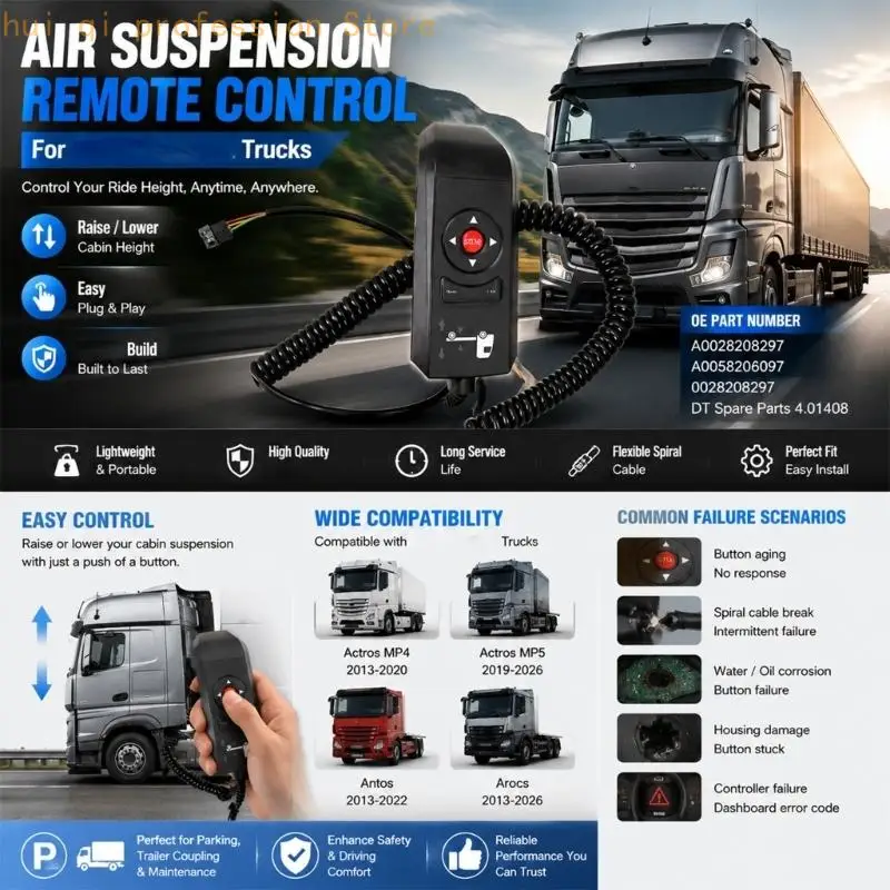 Fernbedienung für LKW-Kabinenfederung für Actros MP4 MP5 Parkbetrieb H8WE – Detail 6