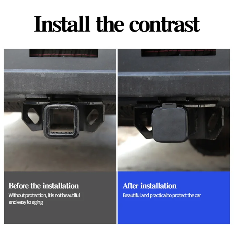 

4 шт., защитная крышка для заднего отверстия прицепа, аксессуары для защиты от звукоснимателя для Ford F150 XLT Paptor 2021-AB16