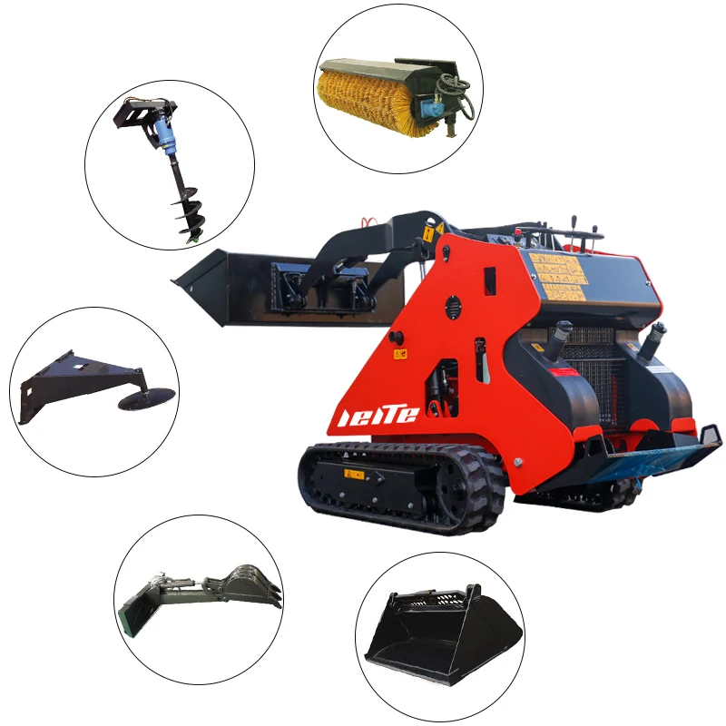 จีน Loader ผู้ผลิต Gratis Ongkir ขายร้อน Mini Skid Steer Loader และสิ่งที่แนบมาด้วยราคาดีที่สุดสำหรับขาย