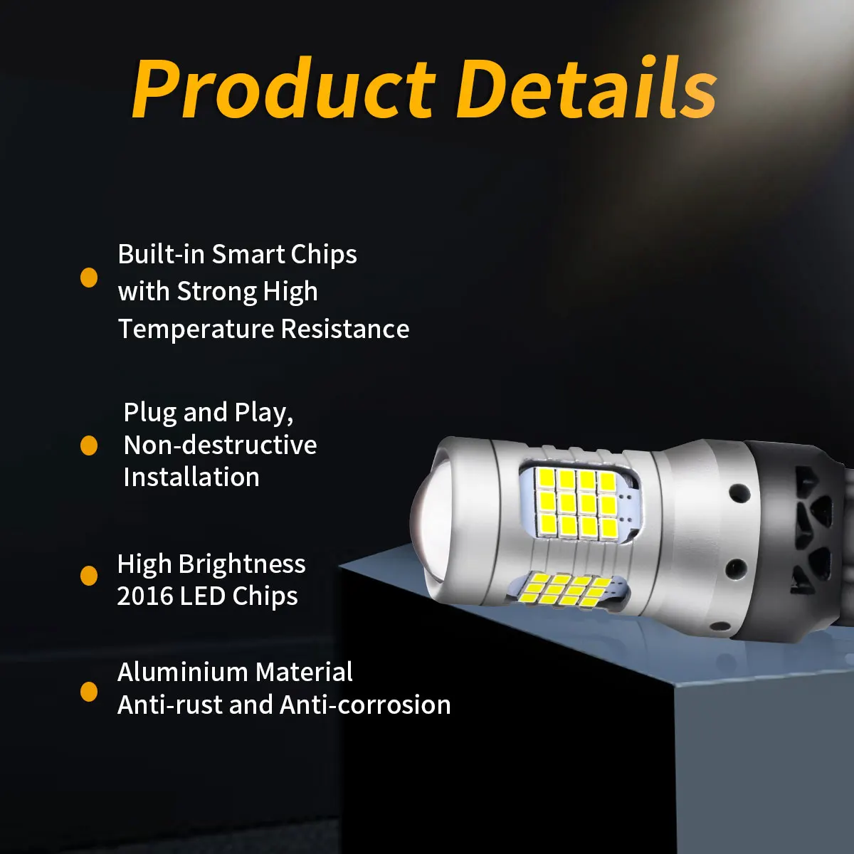7443 LED-Lampen W21/5 W 9715R T20, hohe Helligkeit, 2016, LED-Chips für Kfz-Blinker, Ausverkauf, Parkplatz, Lesebreite, Lichter – Detail 2