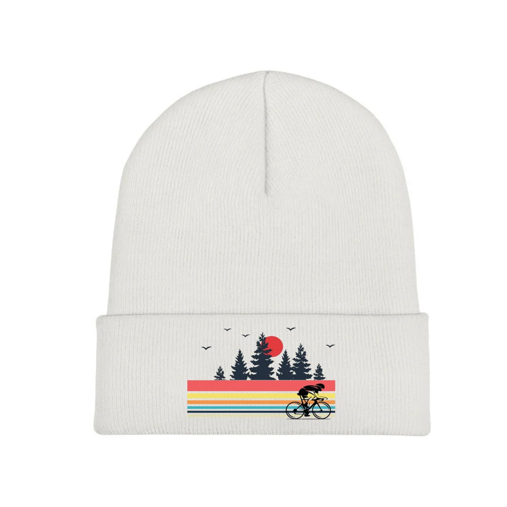 

Mountain Bike MTB Cycling Skullies Beanies Caps Vintage Retro Outdoor Cyclist Knitted Winter Warm Bonnet Hats Unisex Ski Cap