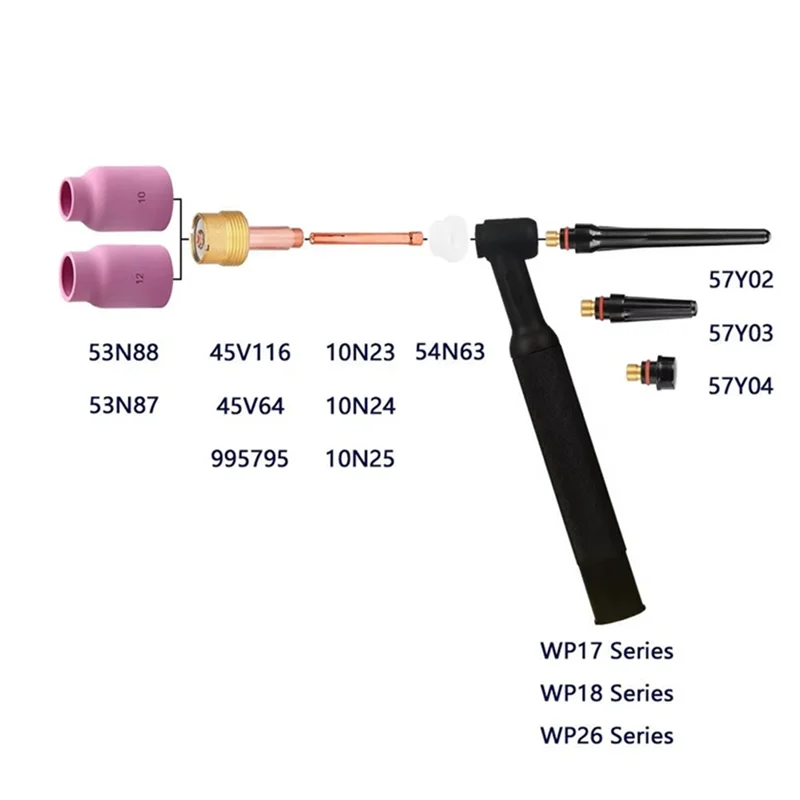 

AB34-9 шт., аксессуары для горелки TIG, прокладка TIG, чашка линзы Forgas дляwp17 WP18 WP26 для горелок серии 17/26 с воздушным охлаждением