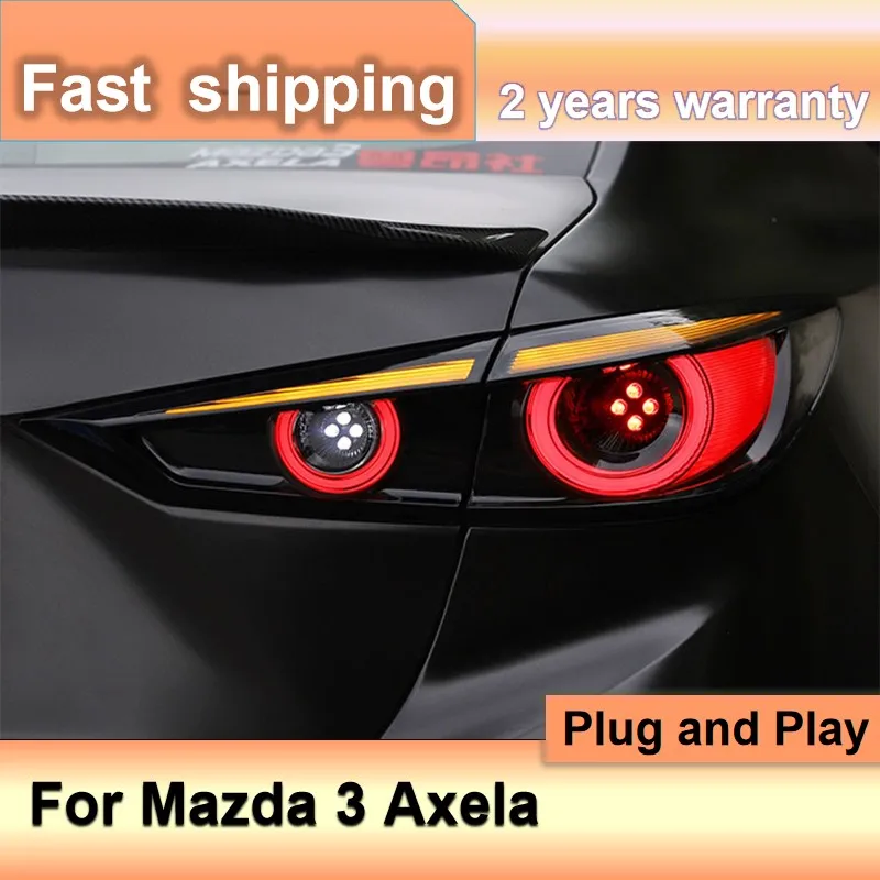 Car Accessories for Mazda3 Tail light 2014-2019 Axela Taillights Rear DRL Fog Brake Turn Signal Reversing