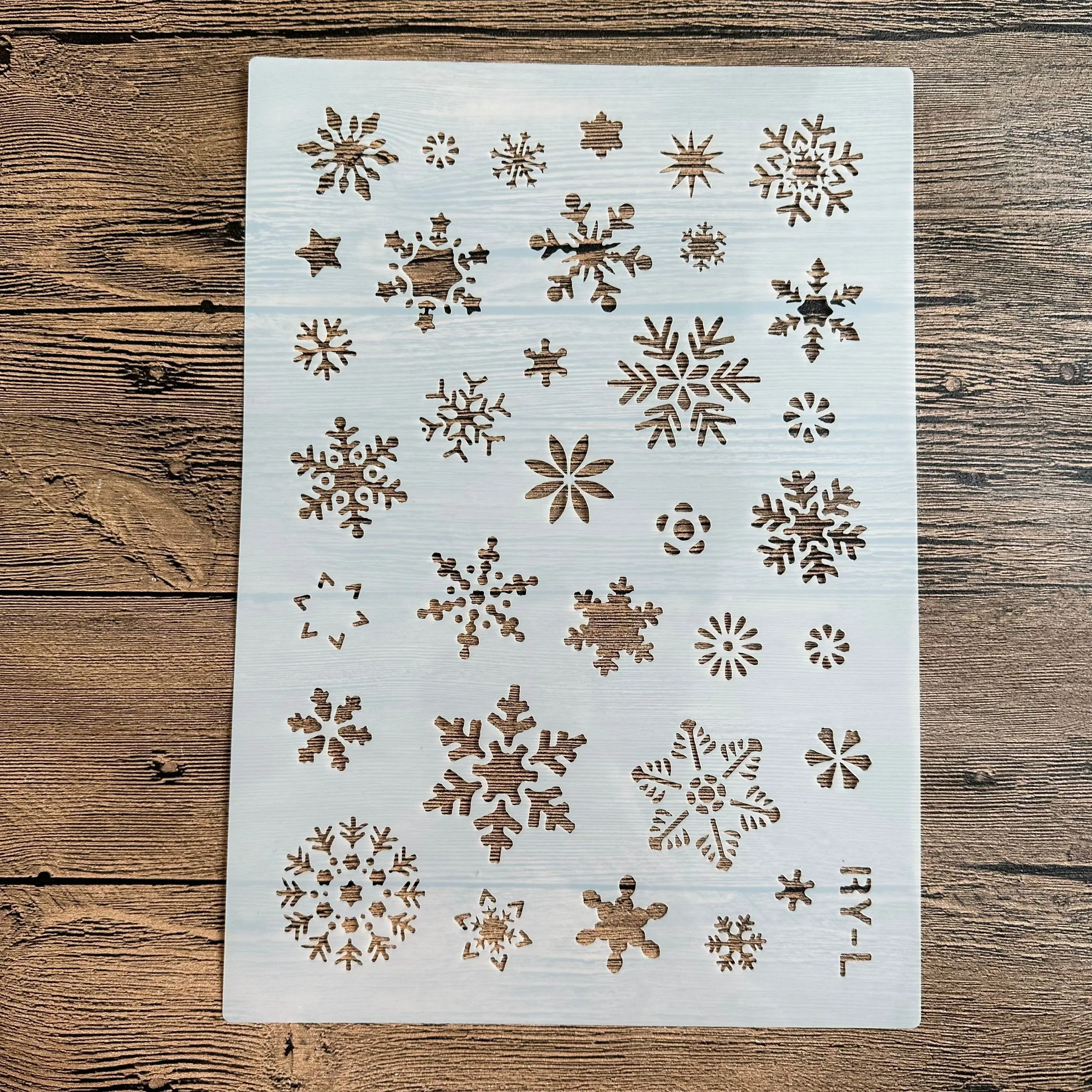 A4 29*21 cm DIY mandala voor schilderen stencils gestempeld fotoalbum reliëf papieren kaart op hout, stof Kerst sneeuwvlokken