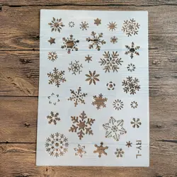 A4 29*21 cm DIY mandala voor schilderen stencils gestempeld fotoalbum reliëf papieren kaart op hout, stof Kerst sneeuwvlokken