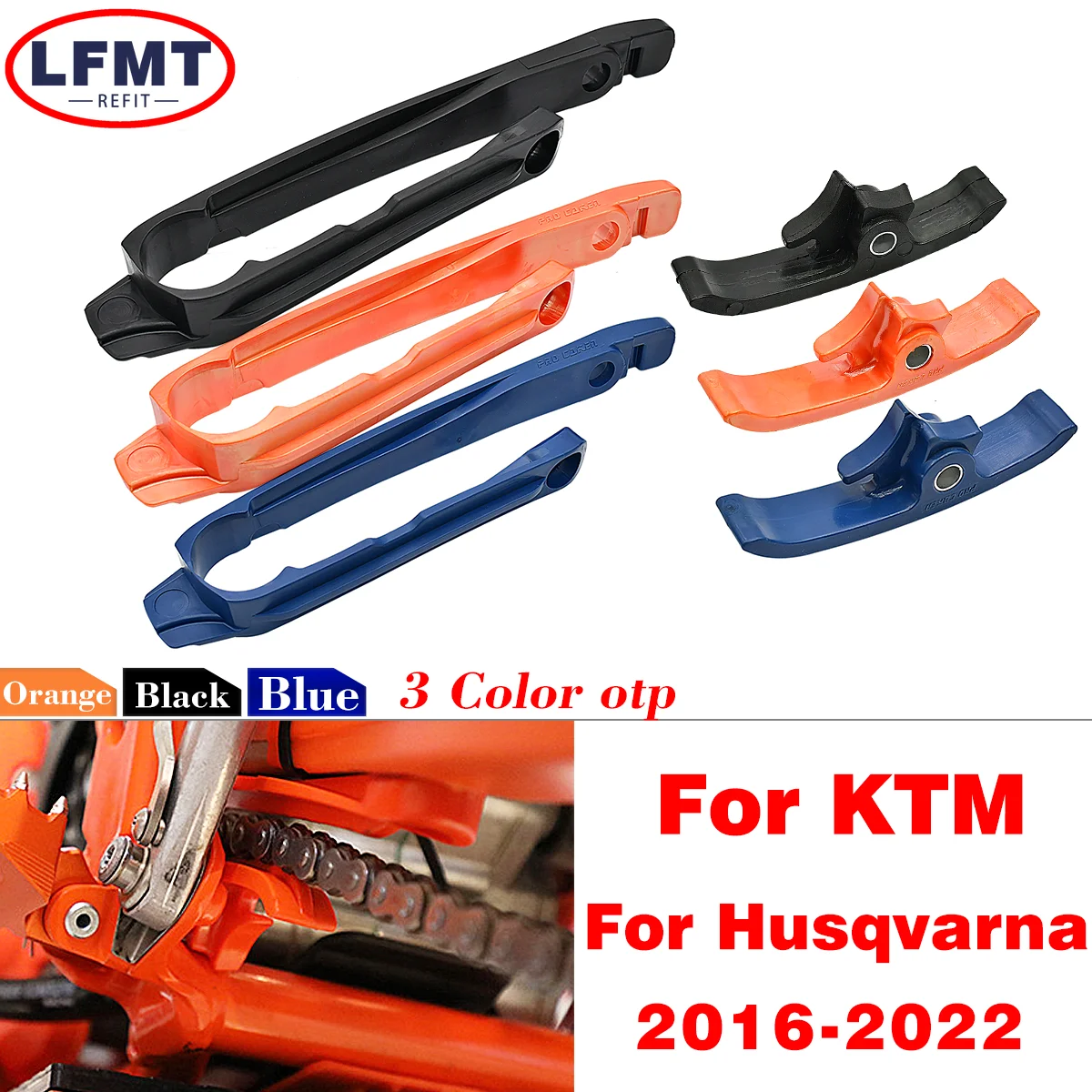 

For KTM XC SX SXF XCF XCW EXC XCFW EXCF For Husqvarna FC FE SX TX TC TE 2016–2022 Motorcycle Chain Slider Guard Swingarm Guide