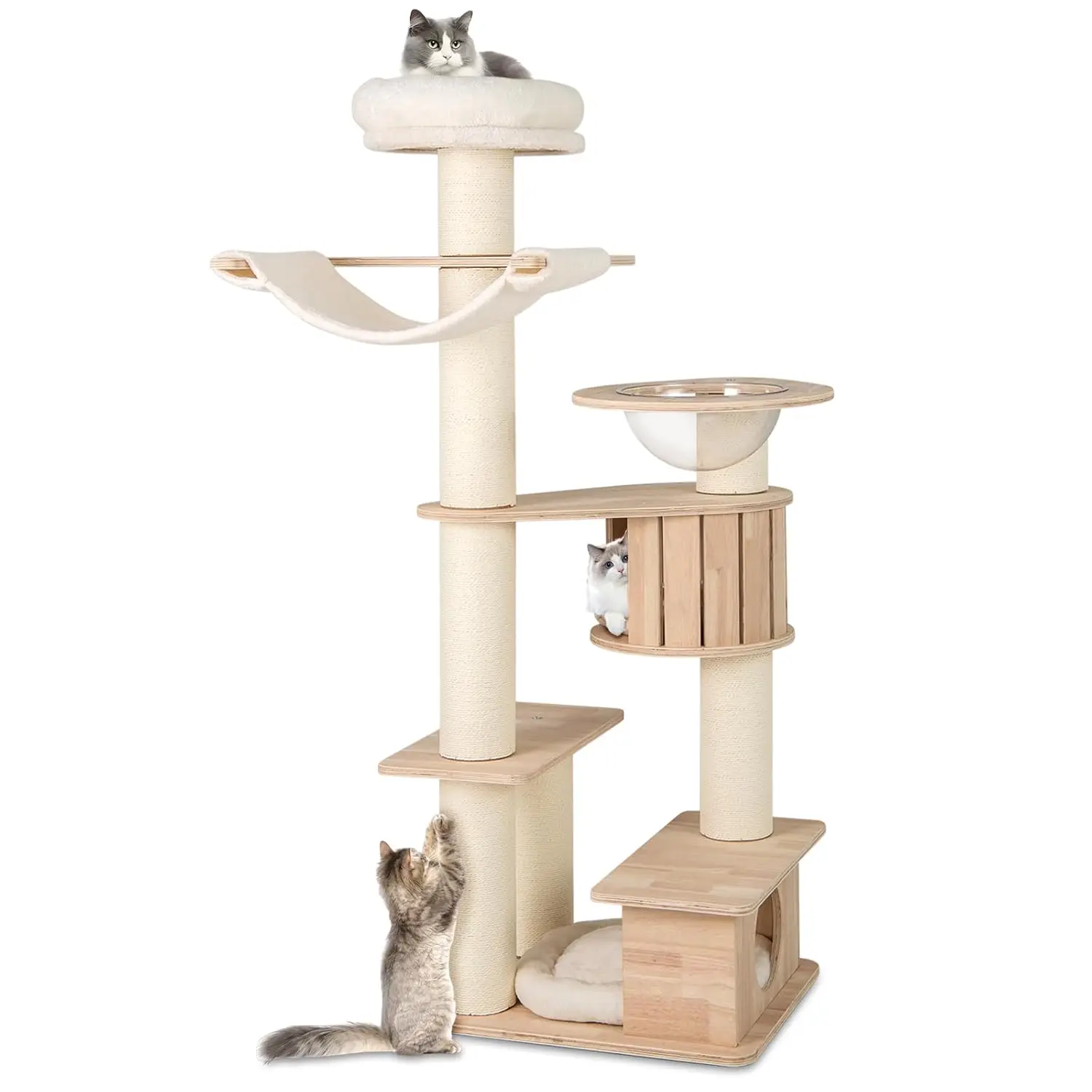 69" Wood Cat Tree M…