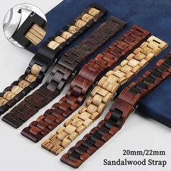 Wood Watch Strap 20mm 22mm Watchband for Huawei Watch GT3 GT2 Wooden Wristband for Samsung Galaxy Watch Quick Release Bracelet