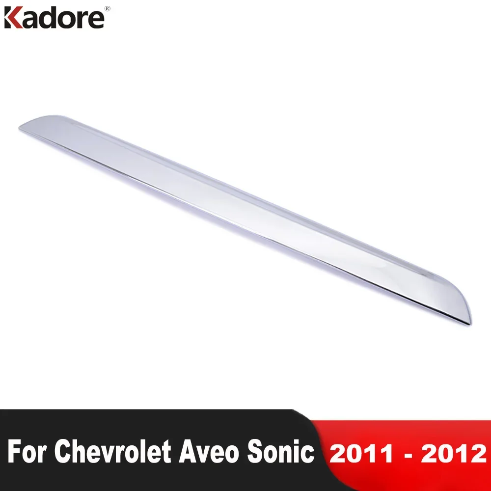 Rear Trunk Lid Cover Trim For Chevrolet Aveo Sonic Sedan 2011 2012 Chrome Car Tailgate Molding Garnish Strip Accessories