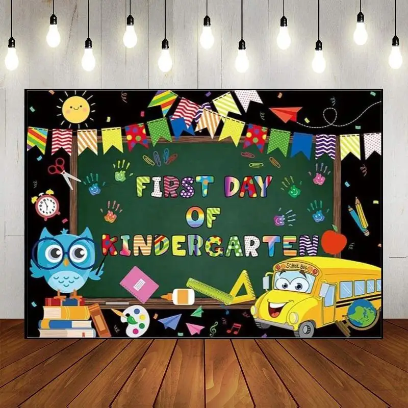 

First Day of School Homecoming ABC Online Teaching Welcome Back Kindergarten Classroom Happy Birthday Photo Background Kids