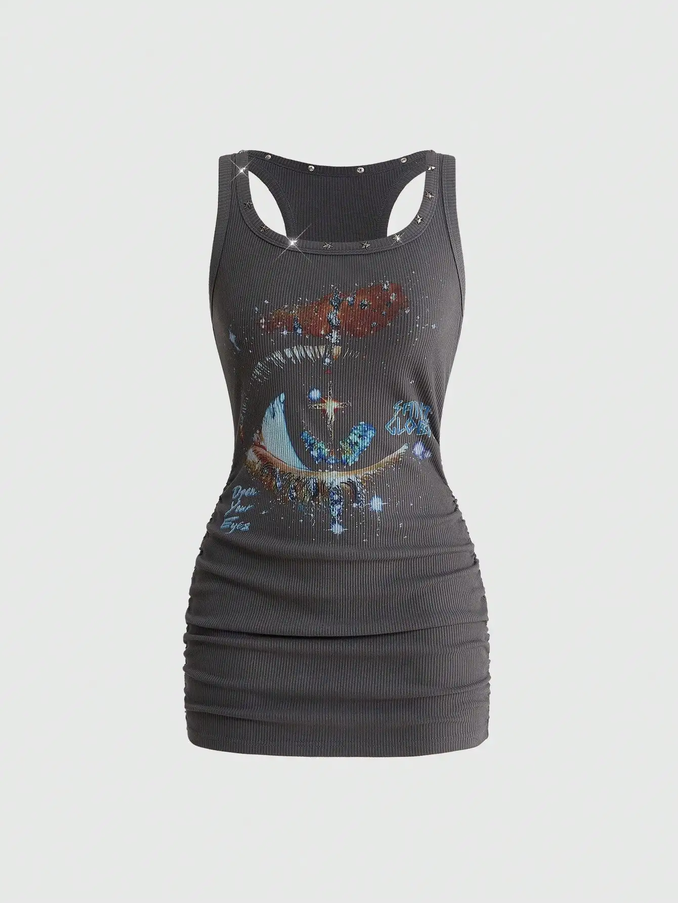 Grunge Punk Retro Streetwear Bodycon Mini Dress