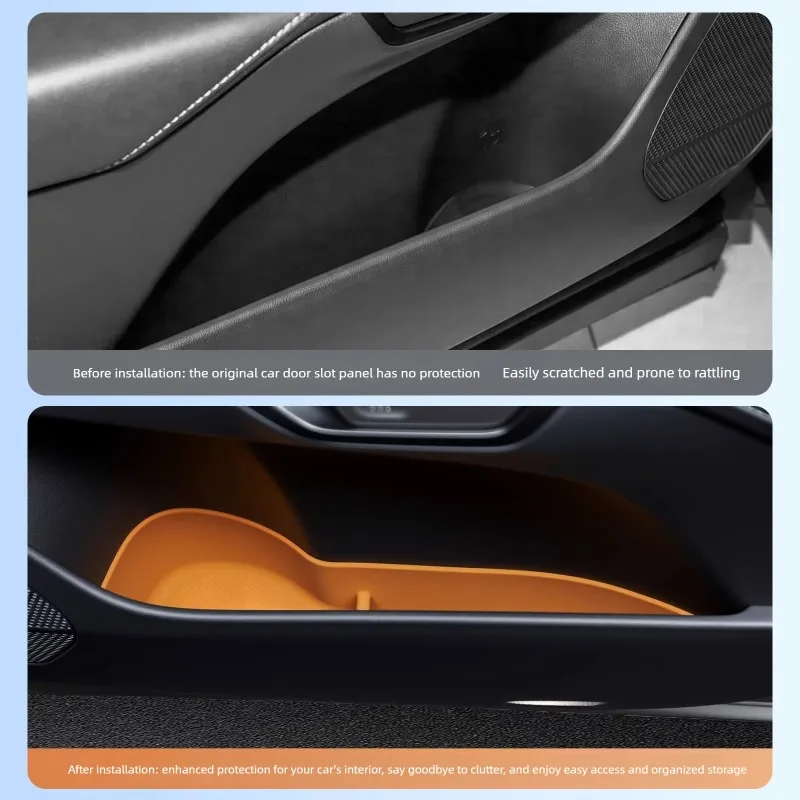 For Lexus RX350h/RX300 RX 2023-2026 Silicone Door Storage Box Door Slot Storage Box Door Groove Organizer Interior Accessories