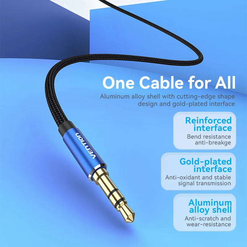 Vention kabel Aux 3.5MM Jack z męskiego na męskie 3.5mm kabel Audio Jack do słuchawek JBL kabel głośnikowy Xiaomi Oneplus przewód samochodowy Aux 5m