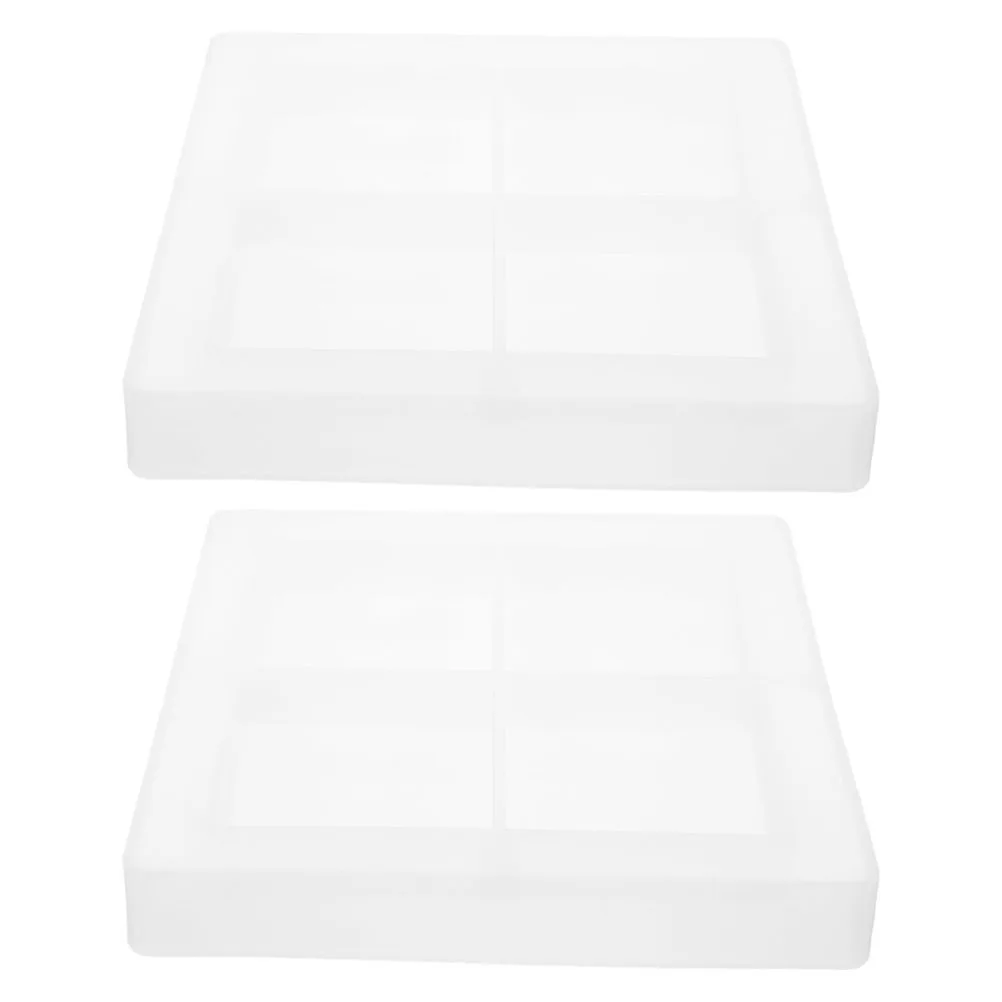 2Pcs DIY Silicone Ashtray Mold Square Shape Reusable Tearproof Mold for Epoxy Resin Crafts Tray Decoration DIY Making Supply