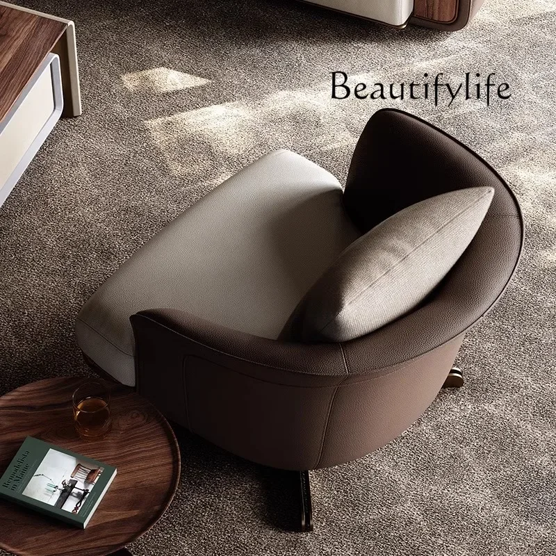 

JB Single Sofa Chair Rotatable Designer Italian Light Luxury Living Room Balcony Casual Comfortable And Fashionable