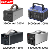 64000mAh Portable Power Bank Station 300W 220V Emergency Outdoor Power Supply Powerful External Battery For Camping Laptop