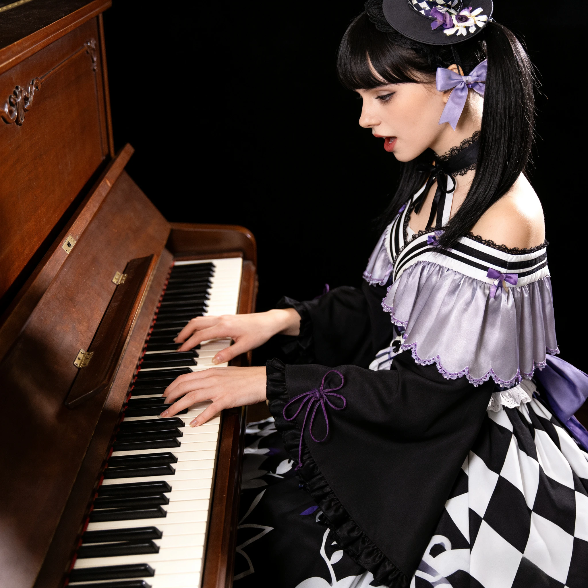 أنيمي ماهو شوجو نو ماجو سايبان هوشو ماجو الساحرة محاكمة الفتيات السحرية تأثيري الحكم لعب الأدوار زي عيد الميلاد شعر مستعار