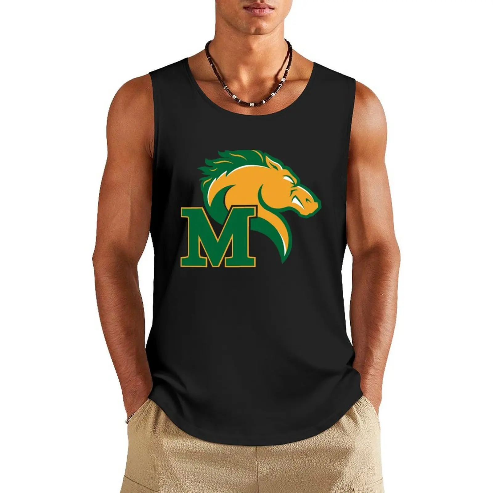 

Marywood University pacers Tank Top Men sleeveless tee vests for men t-shirt gym man cute tops