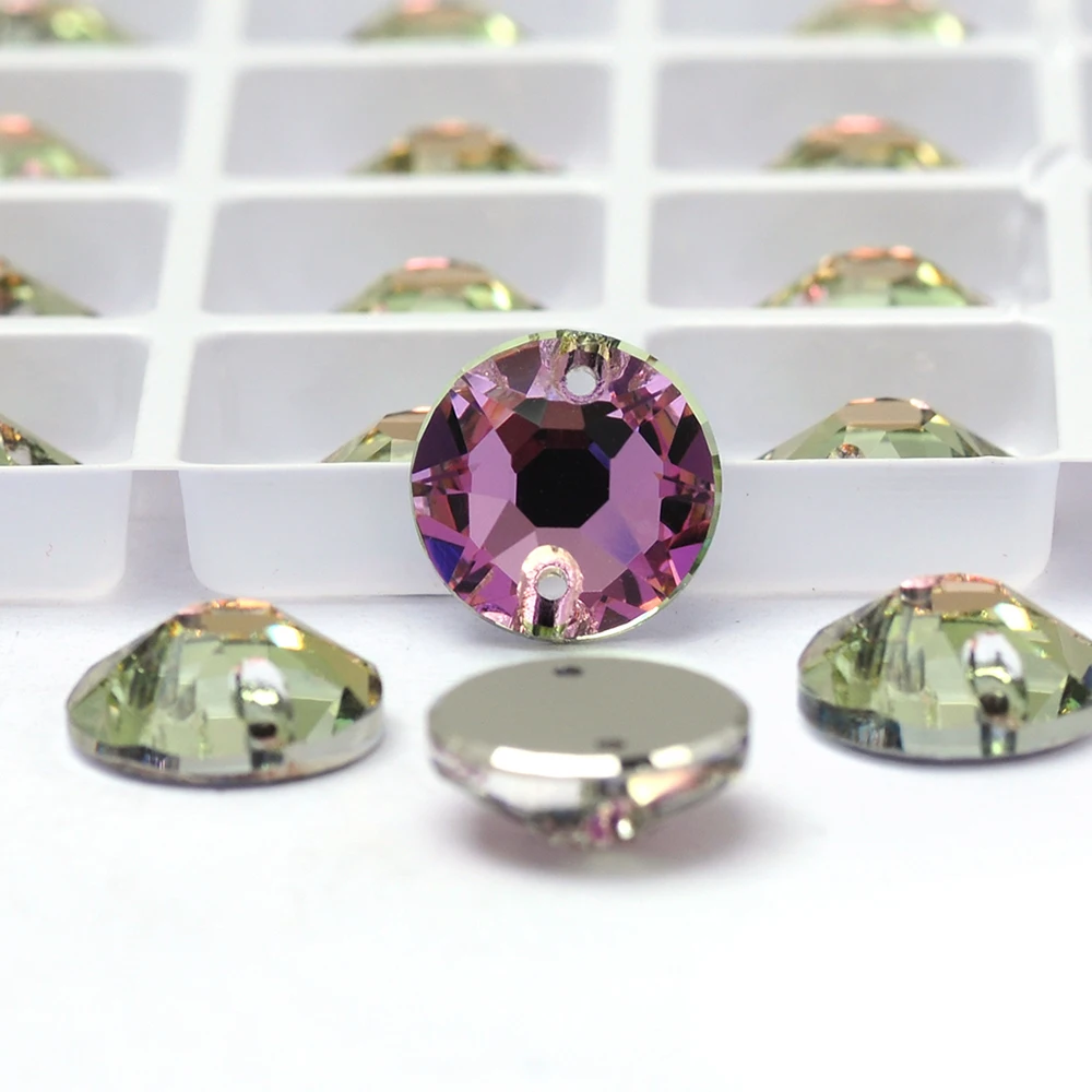 PUBRILEX Glas K9 Nähsteine Strass mit abgeschrägten Kanten XIRIUS Flache Rückseite Aufnähbare Strasssteine für Kleidung, Taschen und Accessoires – Detail 14