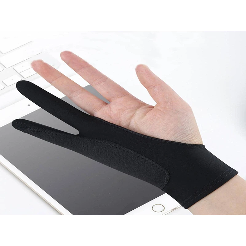 Bview Art Single/Three Layers 2 Finger Anti-mistouch Painting Sketch Gloves Tablet Screen Touch Glove Artist Drawing Write Glove