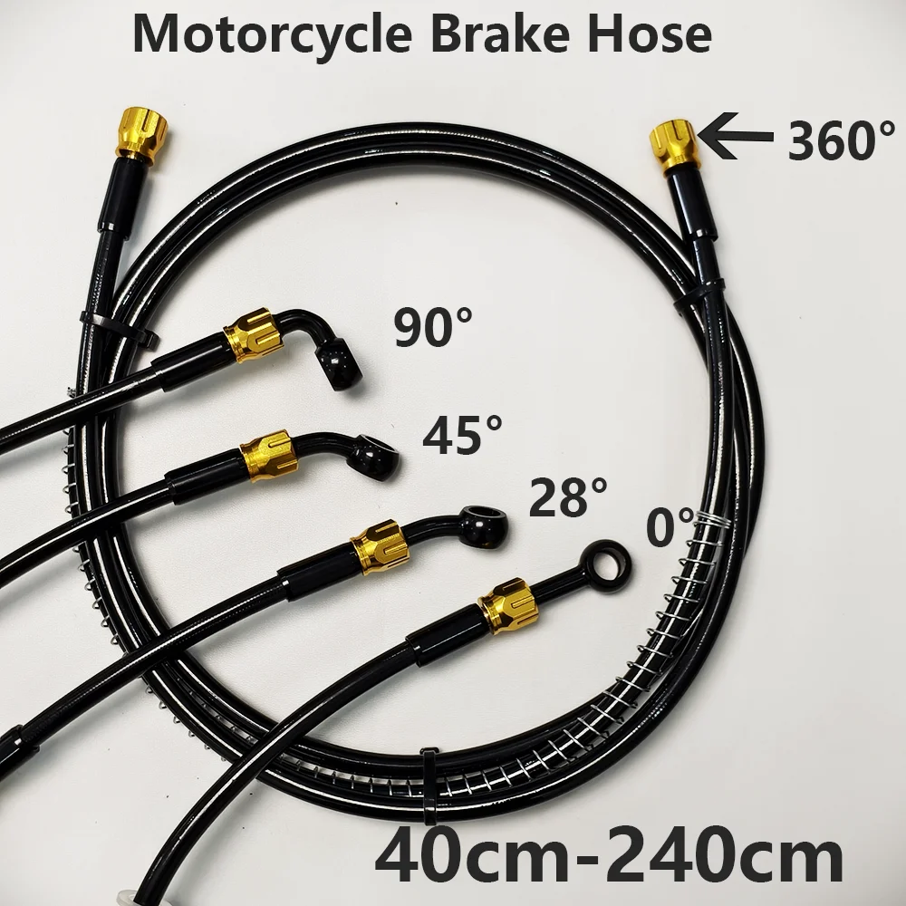 

AN3 Braided Brake Hose Motorcycle Hydraulic Clutch Pipe Master Cylinder Banjo Brake Line Yamaha Honda For Motorcycles