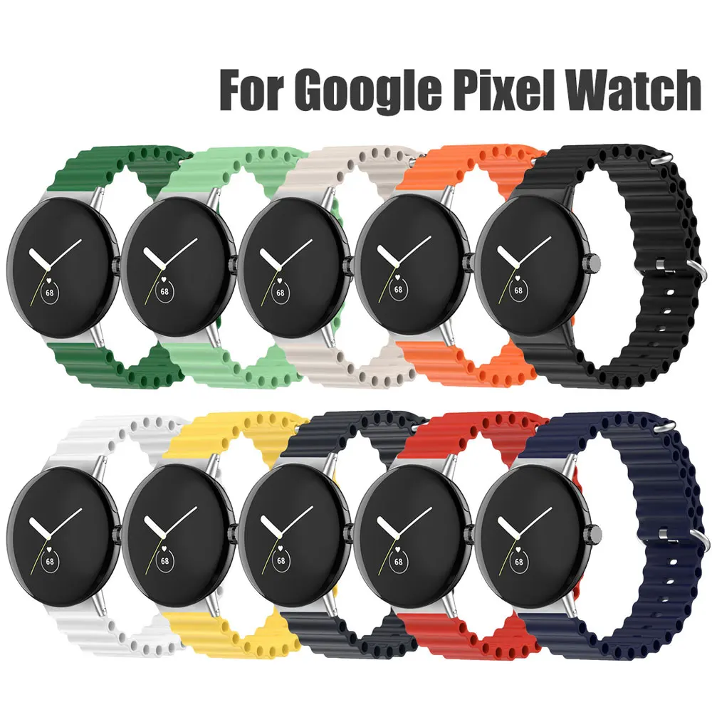 

Silicone Ocean Strap For Google Pixel Watch Band Watch Strap For Pixel Watch Bracelet Sports Soft Wrist Watchbands Accessories