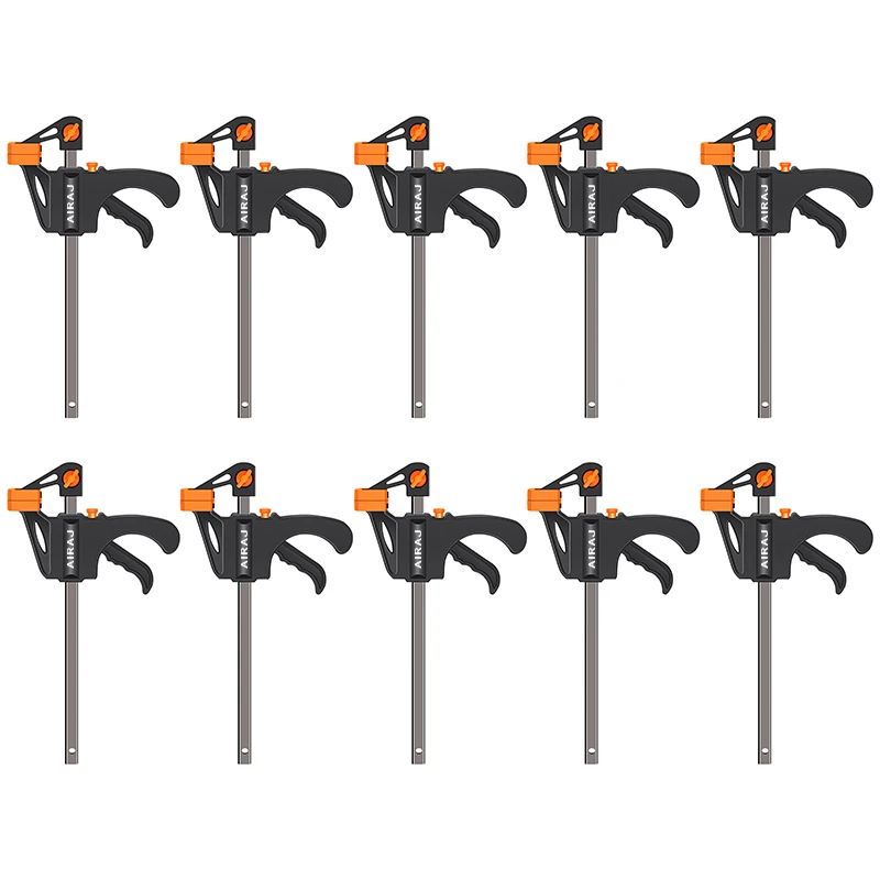 AIRAJ Carpintaria Clip, Bar F Clamp, Hard Grip Clip, Quick Ratchet Release, Carpintaria DIY Mão Vise Tools, 4 \