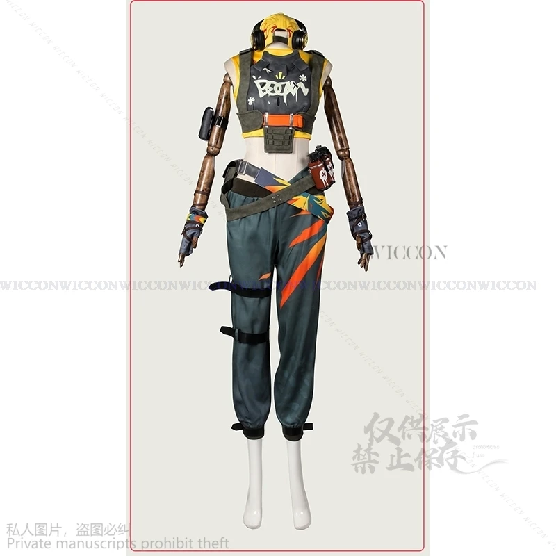 Anime Game VALORANT Raze Cosplay Costume Tayane Alves Outfit Raze Cosplay Adult Women Men Costume For Hallowmas Carnival Party