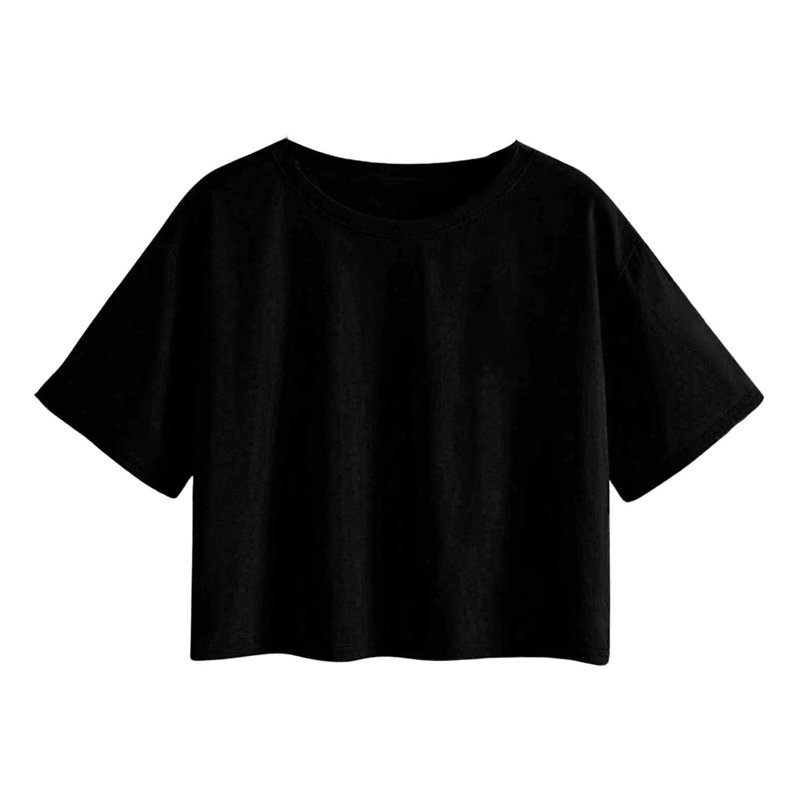 بلوزة قصيرة الأكمام كاجوال للنساء ، رقبة مستديرة ، أشخاص رشيقون يدعونني طباعة غرامي ، قميص رسومي نسائي ، الصيف