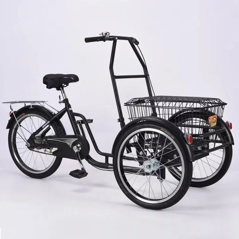 Reverse European bicycle new double tricycle the elderly scooter bicycle human shopping cart outdoor outing picnic