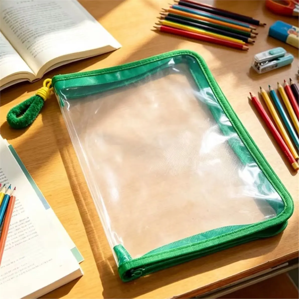 《TOP RATED》5 Pack Zipper Pouch, A4 Transparent File Bag Pouch Size Document Bag Organizer,Tote Bag for Workplace Home Educationa