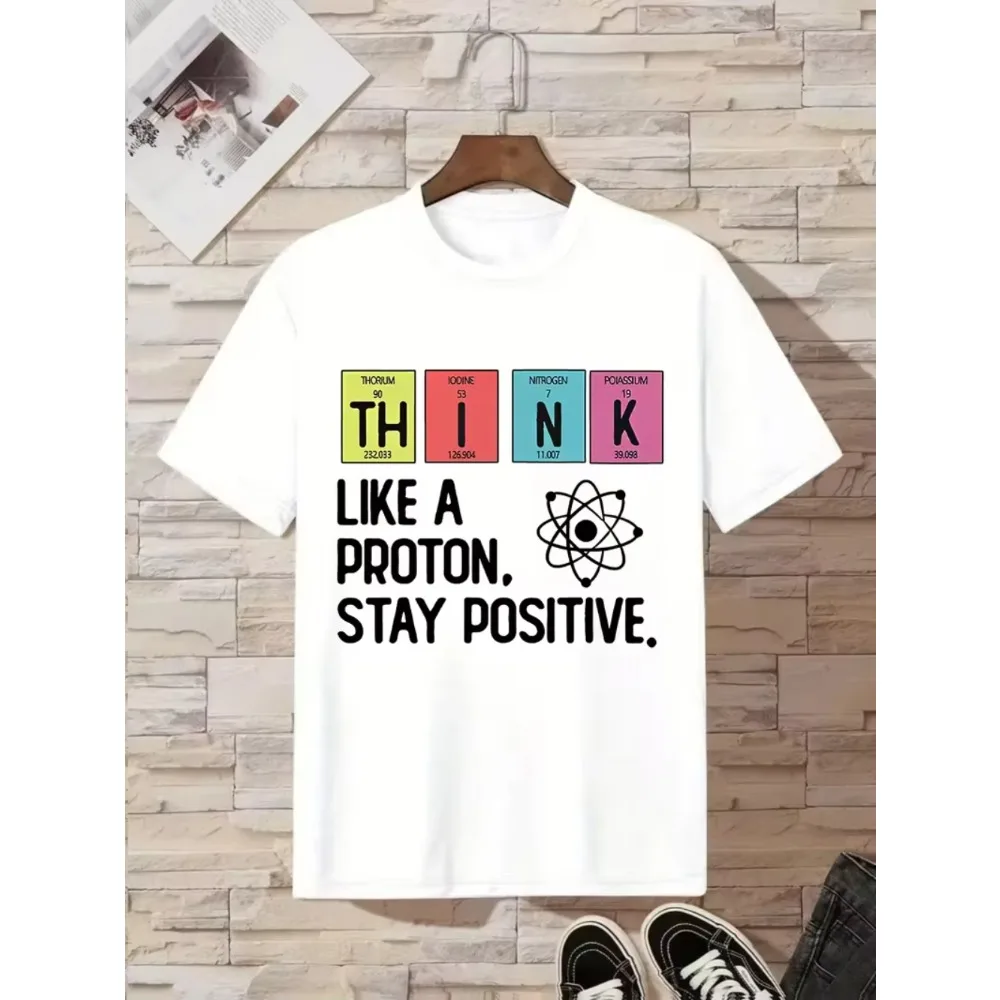 Funny Science Periodic Table Graphic T-Shirts Crew Neck Casual Geek Nerd Gift Top for Men Women Teens Spring Summer Daily Wear