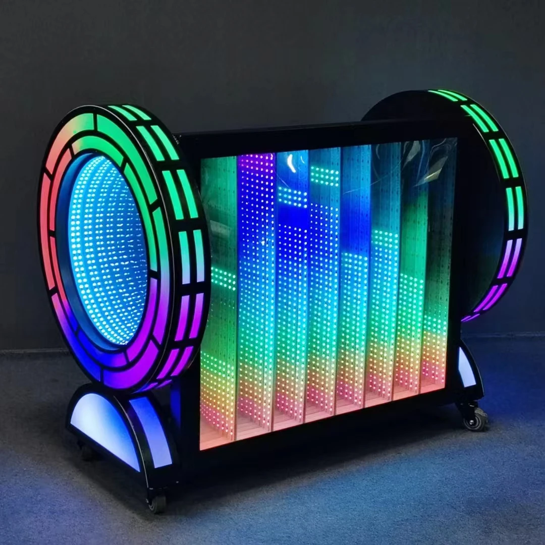 2024 New coming  Luxury Modern DJ booth Indoor Club Events Home Led DJ Booth Charming Led With Lights