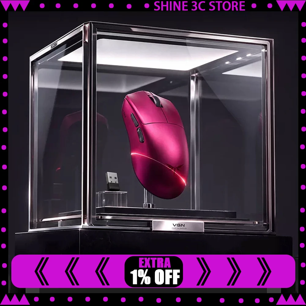 VGN Dragonfly F1 V5 Mouse Tri Mode Wireless Mouse PAW3955 8000Hz Polling Rate Lightweight Gaming Mice PC Accessories