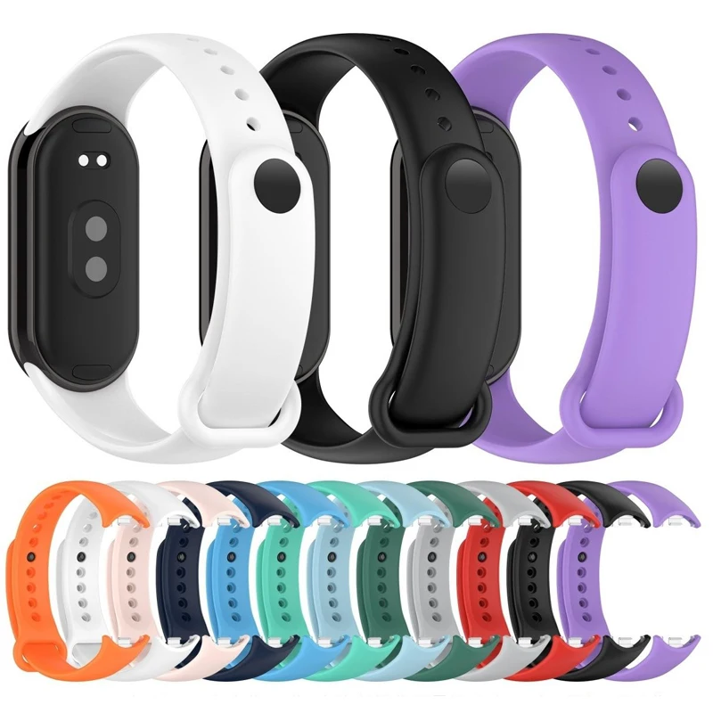 Silicone Strap for Xiaomi Mi Band 8 Replacement Bracelet for Xiaomi Mi Band 8 Sport Wriststrap Smart Watch Band Accessories