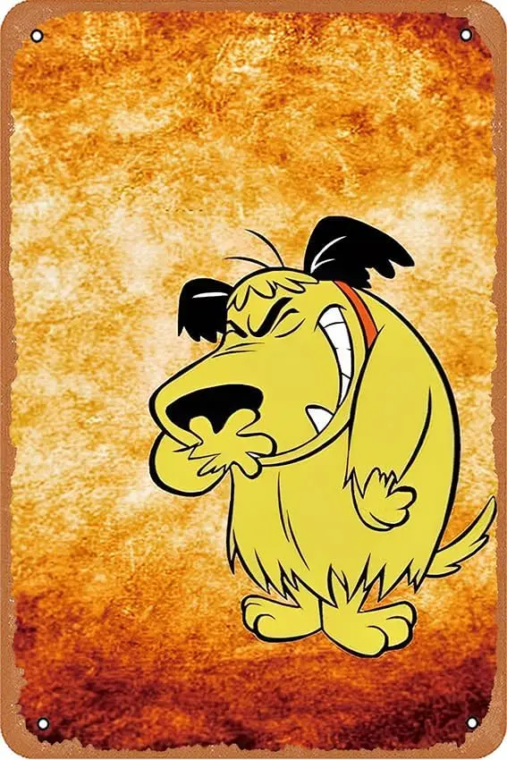 Póster de dibujos animados de perros, cartel de metal vintage, decoración de pared de metal única para el hogar, bar, restaurante, pub, decoración divertida para la cocina