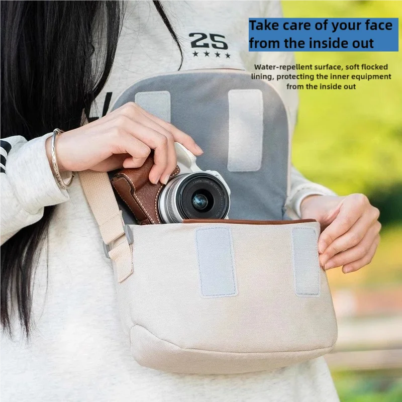 Canon R50 camera bag; Fujifilm XM5; XT50; Sony ZVE10; Nikon Z30; Polaroid instant; portable mirrorless camera photography bag. - Image 2