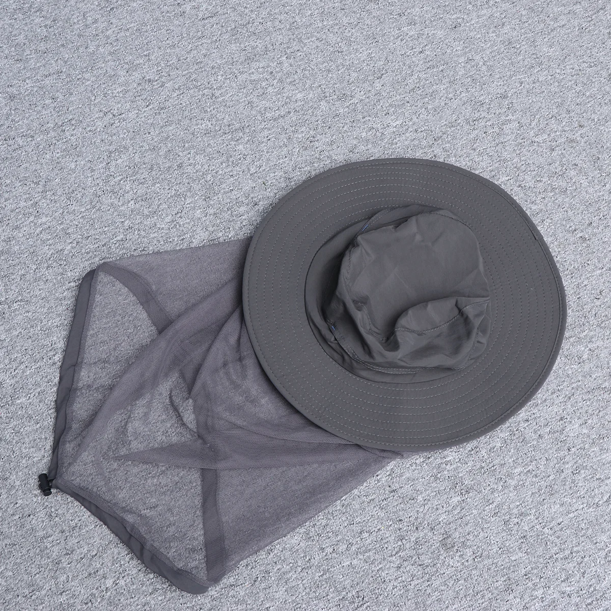 

Anti Mosquito Bee Mask Hat Dark Grey Quick Dry Breathable Adjustable Net Outdoor Fishing Hiking Camping Riding Sun Protection