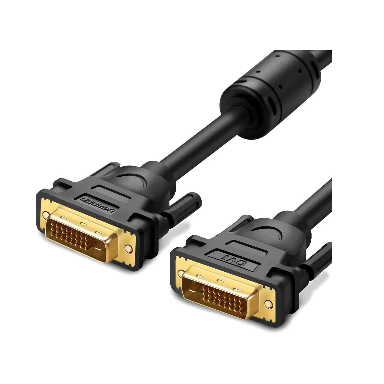 Кабель UGREEN DVI-D 24+1 Dual Link (штекер-штекер) для цифрового видео, позолоченный, с ферритовым фильтром