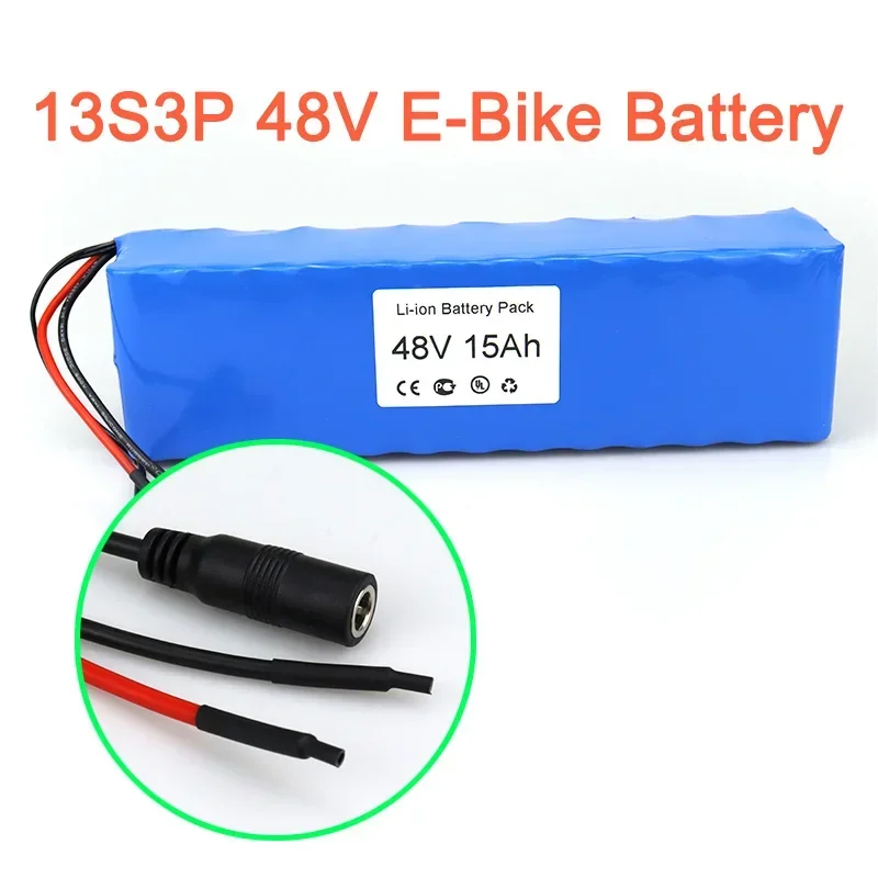 2024 New  Ebike  Battery High Capacity 48V  Li-ion Battery Pack 15Ah Cable Connector and BMS