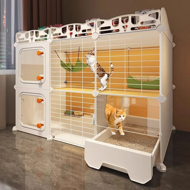 

Winter Cat Cage Large Free Space Household Cat House Cat Nest Toilet Integrated One Room One Living Room One Bathroom