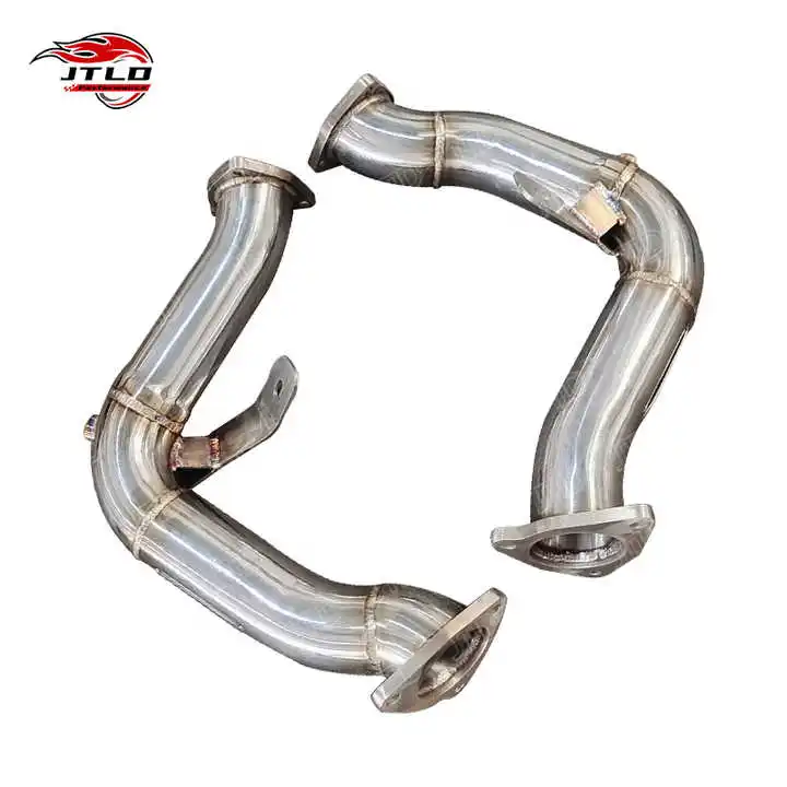Picture 4: JTLD Performance Exhaust DownPipe For Audi S4 S5 B8 B8.5 3.0L V6 2009-2017 Front Race Pipes Test Pipes Exhaust System