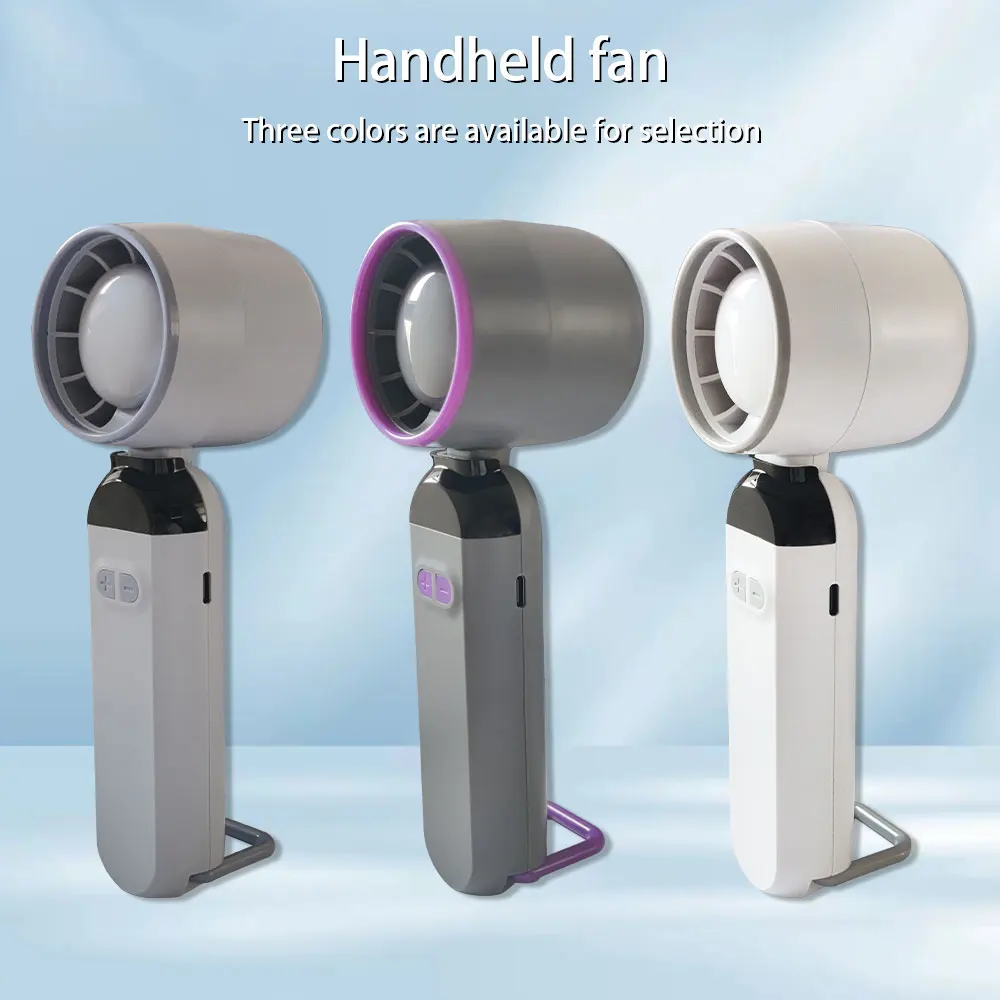 Outdoor Handheld Fan, Portable, Foldable, Mini Cooling, Rechargeable, 5-Speed Wind Speed, LED Digital Display
