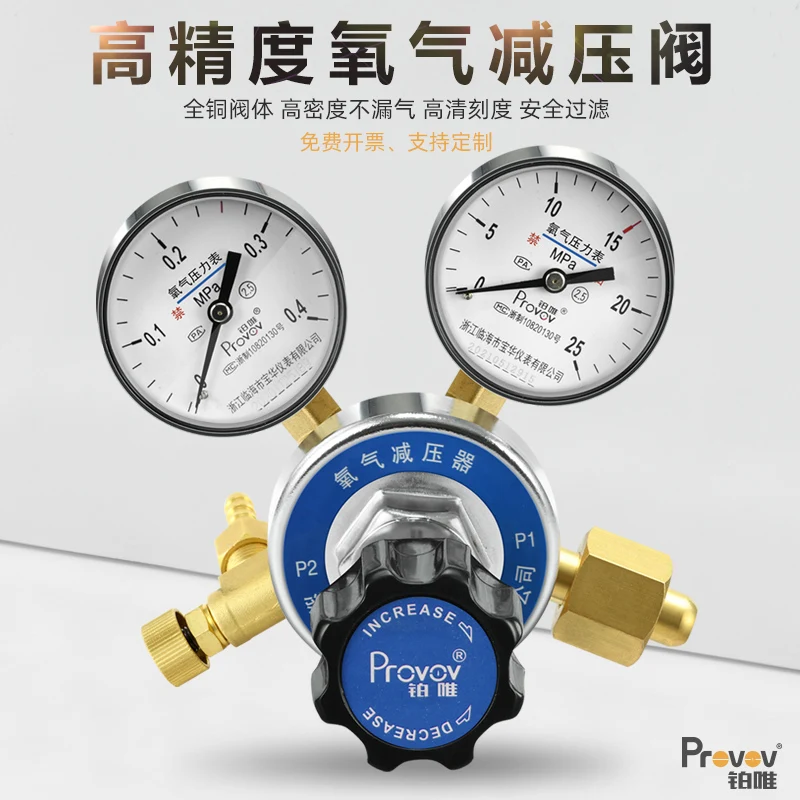 YQY-6 Oxygen Pressure Reducer with Output Flow Fine Adjustment Pressure Reducing Valve Accessoire Voiture