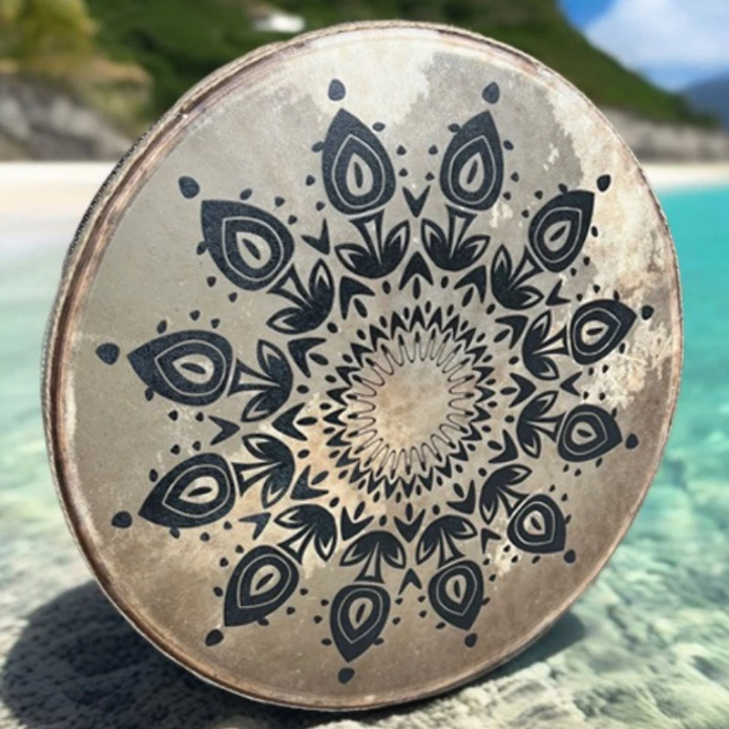 شفاء الشاماني طبل جلد الغنم الطبيعي شامان الطبول اليوغا التأمل الكبار الأطفال طبلة يدوية قرع الآلات الموسيقية